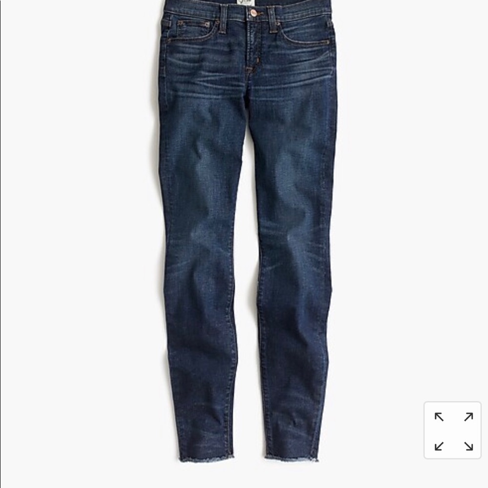 JCrew 8” toothpick jean in Glendale wash